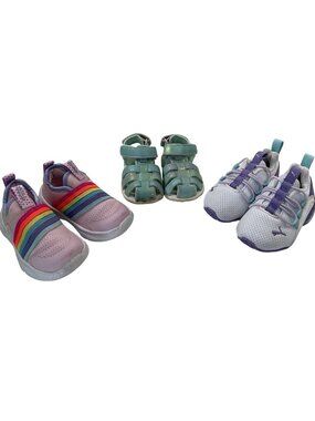 Little Girls Shoes Lot size 5 6 Skechers Pink Slip Ins See Kai Run Sandals Puma